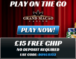 Grand Macao Casino No Deposit Bonus
